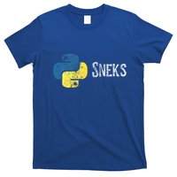 Python Programming Funny Programmer Python Logo Sneks Gift  T-Shirt