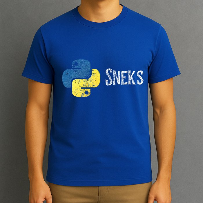 Python Programming Funny Programmer Python Logo Sneks Gift  T-Shirt