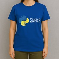 Python Programming Funny Programmer Python Logo Sneks Gift  T-Shirt