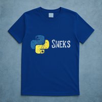 Python Programming Funny Programmer Python Logo Sneks Gift  T-Shirt