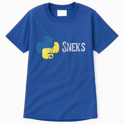 Python Programming Funny Programmer Python Logo Sneks Gift  Tall T-Shirt