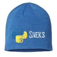 Python Programming Funny Programmer Python Logo Sneks Gift  Sustainable Beanie
