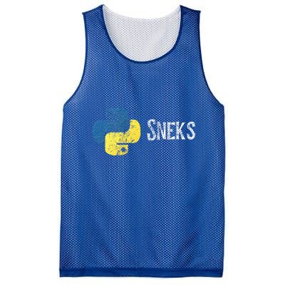 Python Programming Funny Programmer Python Logo Sneks Gift  Mesh Reversible Basketball Jersey Tank