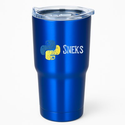 Python Programming Funny Programmer Python Logo Sneks Gift  Tumbler
