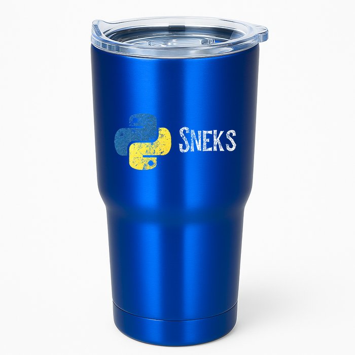Python Programming Funny Programmer Python Logo Sneks Gift  Tumbler