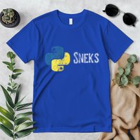 Python Programming Funny Programmer Python Logo Sneks Gift  Premium T-Shirt