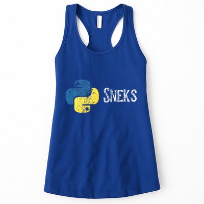 Python Programming Funny Programmer Python Logo Sneks Gift  Womens Tank Top