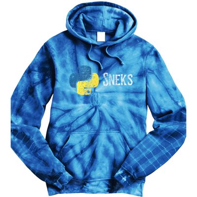 Python Programming Funny Programmer Python Logo Sneks Gift  Tie Dye Hoodie