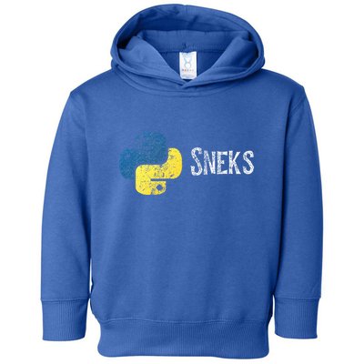 Python Programming Funny Programmer Python Logo Sneks Gift  Toddler Hoodie