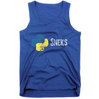 Python Programming Funny Programmer Python Logo Sneks Gift  Tank Top