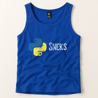 Python Programming Funny Programmer Python Logo Sneks Gift  Tank Top