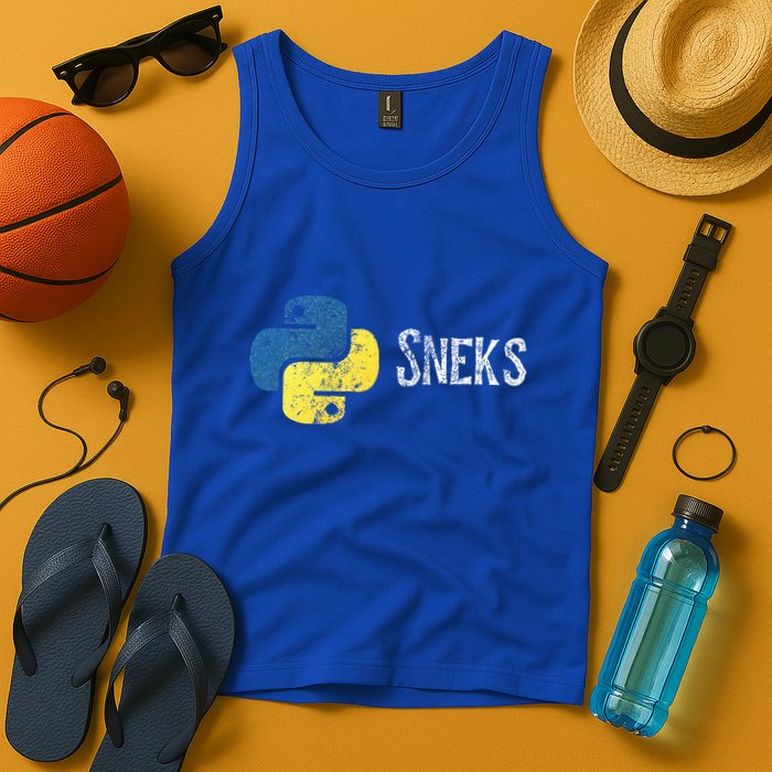Python Programming Funny Programmer Python Logo Sneks Gift  Tank Top