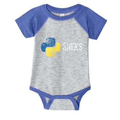 Python Programming Funny Programmer Python Logo Sneks Gift  Infant Baby Jersey Bodysuit