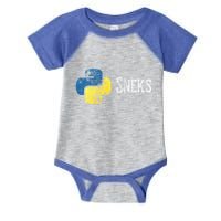 Python Programming Funny Programmer Python Logo Sneks Gift  Infant Baby Jersey Bodysuit