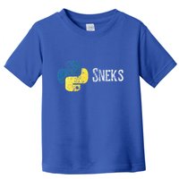 Python Programming Funny Programmer Python Logo Sneks Gift  Toddler T-Shirt