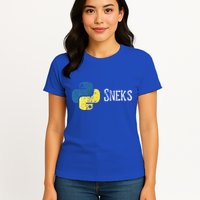 Python Programming Funny Programmer Python Logo Sneks Gift  Womens T-Shirt