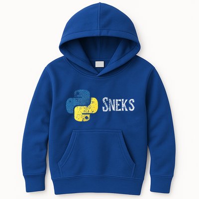 Python Programming Funny Programmer Python Logo Sneks Gift  Kids Hoodie