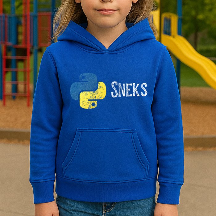 Python Programming Funny Programmer Python Logo Sneks Gift  Kids Hoodie