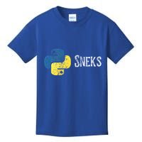 Python Programming Funny Programmer Python Logo Sneks Gift  Kids T-Shirt
