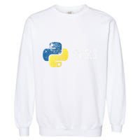 Python Programming Funny Programmer Python Logo Sneks Gift  Garment-Dyed Sweatshirt