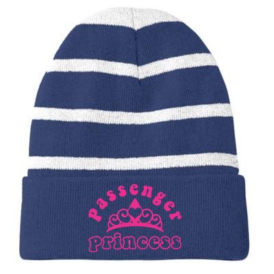 Passenger Princess Funny Design For Girlfriend and Boyfriend Striped Beanie with Solid Band