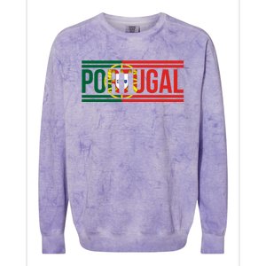 Portugal Portuguese Flag | Sports Soccer Football Colorblast Crewneck Sweatshirt