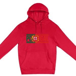 Portugal Portuguese Flag | Sports Soccer Football Premium Pullover Hoodie