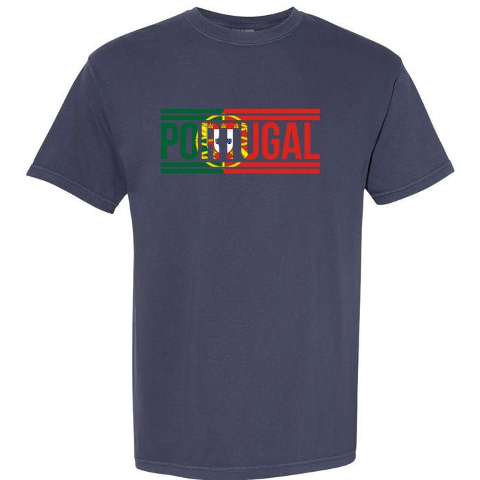 Portugal Portuguese Flag | Sports Soccer Football Garment-Dyed Heavyweight T-Shirt