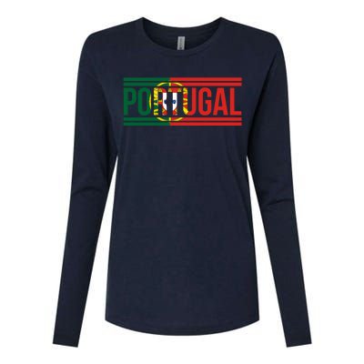 Portugal Portuguese Flag | Sports Soccer Football Womens Cotton Relaxed Long Sleeve T-Shirt