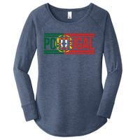 Portugal Portuguese Flag | Sports Soccer Football Women's Perfect Tri Tunic Long Sleeve Shirt