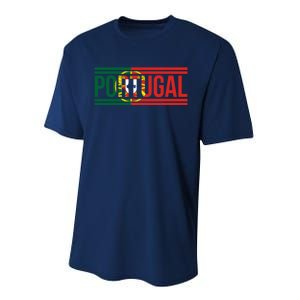 Portugal Portuguese Flag | Sports Soccer Football Performance Sprint T-Shirt