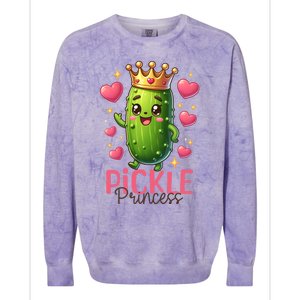 Pickle Princess Funny Pickle Cucumber Gift Colorblast Crewneck Sweatshirt