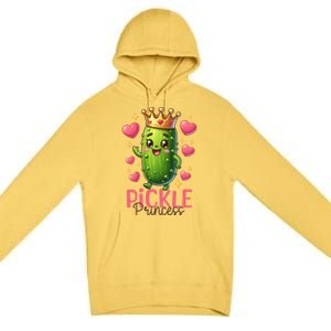 Pickle Princess Funny Pickle Cucumber Gift Premium Pullover Hoodie