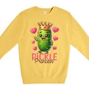 Pickle Princess Funny Pickle Cucumber Gift Premium Crewneck Sweatshirt