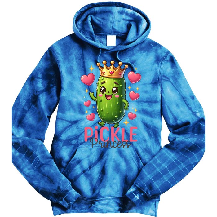 Pickle Princess Funny Pickle Cucumber Gift Tie Dye Hoodie