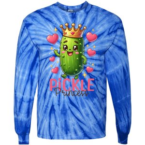 Pickle Princess Funny Pickle Cucumber Gift Tie-Dye Long Sleeve Shirt