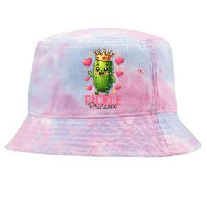 Pickle Princess Funny Pickle Cucumber Gift Tie-Dyed Bucket Hat