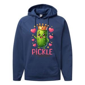 Pickle Princess Funny Pickle Cucumber Gift Performance Fleece Hoodie