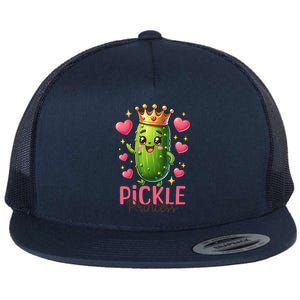 Pickle Princess Funny Pickle Cucumber Gift Flat Bill Trucker Hat