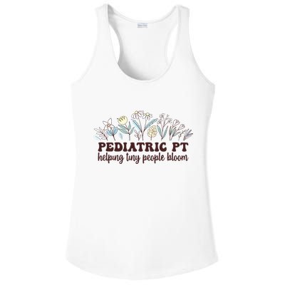 Pediatric PT Flowers Pediatric Physical Therapy Ladies PosiCharge Competitor Racerback Tank