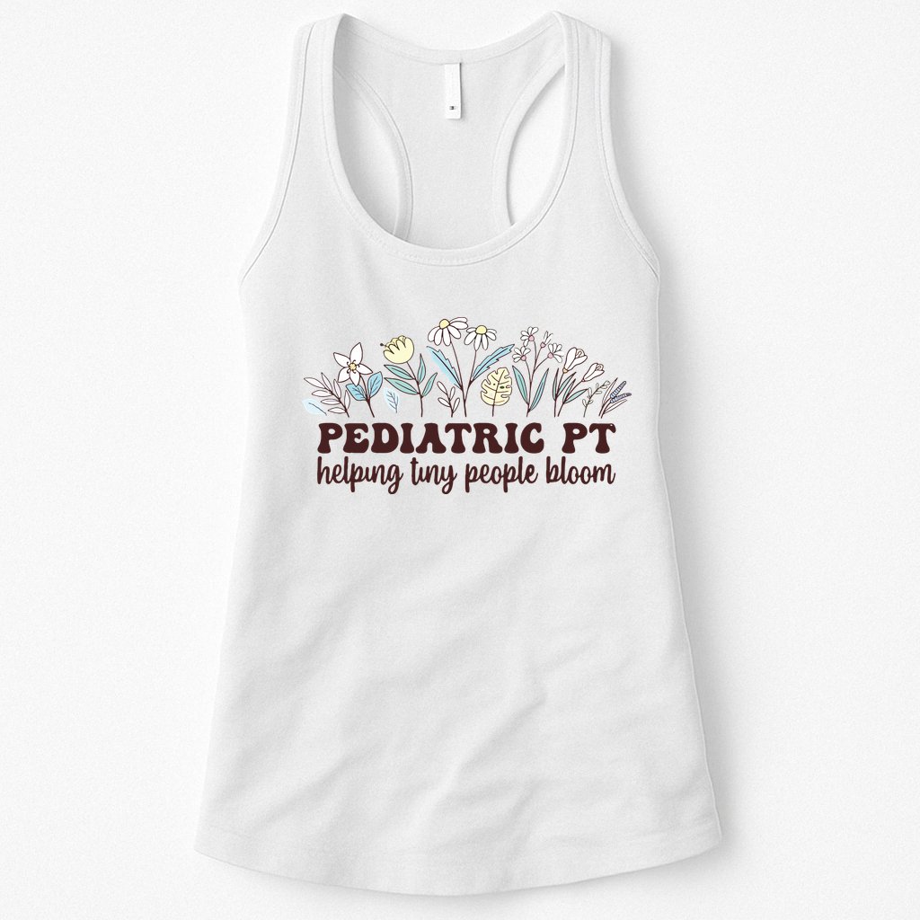 Pediatric PT Flowers Pediatric Physical Therapy Womens Tank Top
