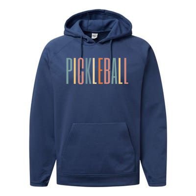 Pickleball Player Funny Pickle Ball Lover Group Squad Xmas Gift Performance Fleece Hoodie