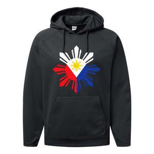 Proud Pinoy Filipino Pride Philippines Flag Performance Fleece Hoodie