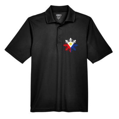 Proud Pinoy Filipino Pride Philippines Flag Men's Origin Performance Piqué Polo