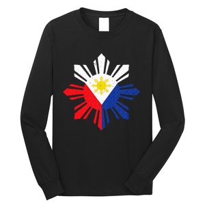 Proud Pinoy Filipino Pride Philippines Flag Long Sleeve Shirt