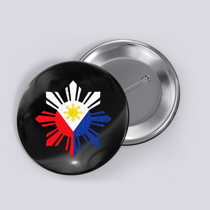 Proud Pinoy Filipino Pride Philippines Flag Button