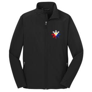 Proud Pinoy Filipino Pride Philippines Flag Core Soft Shell Jacket