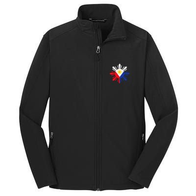 Proud Pinoy Filipino Pride Philippines Flag Core Soft Shell Jacket