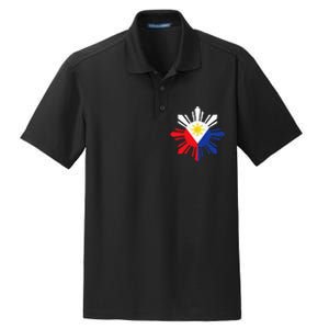 Proud Pinoy Filipino Pride Philippines Flag Dry Zone Grid Polo