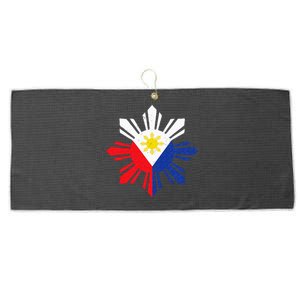 Proud Pinoy Filipino Pride Philippines Flag Large Microfiber Waffle Golf Towel